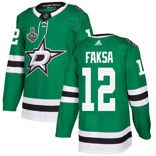 Adidas Men Dallas Stars 12 Radek Faksa Green Home Authentic 2020 Stanley Cup Final Stitched NHL Jersey